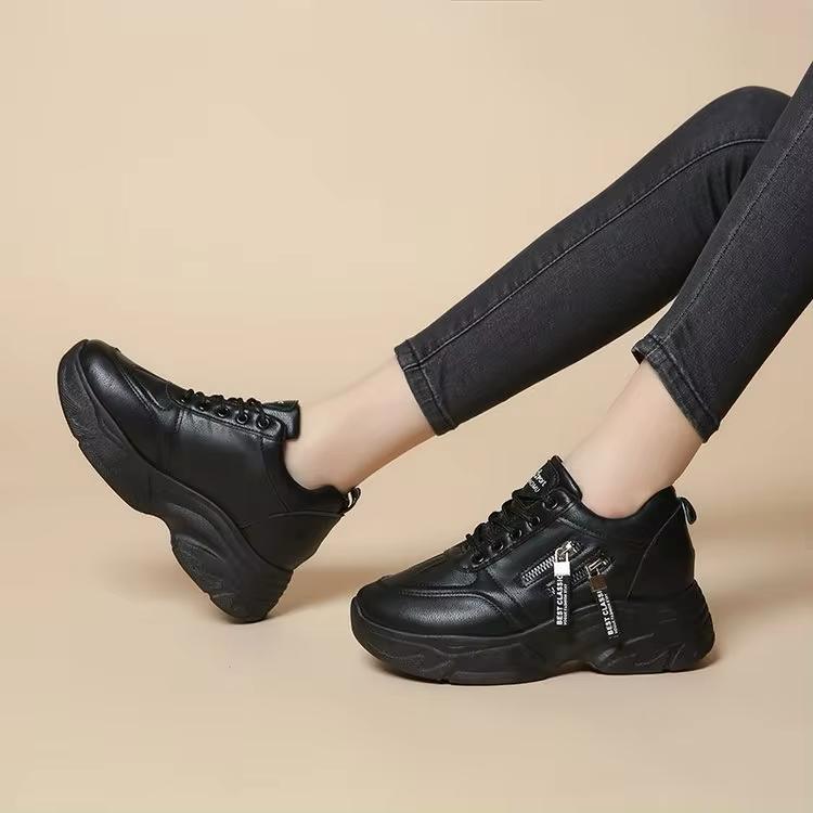 Women High Ankle Double Zip Shoes