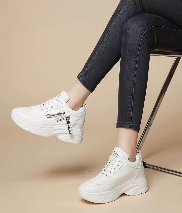 Women High Ankle Double Zip Shoes