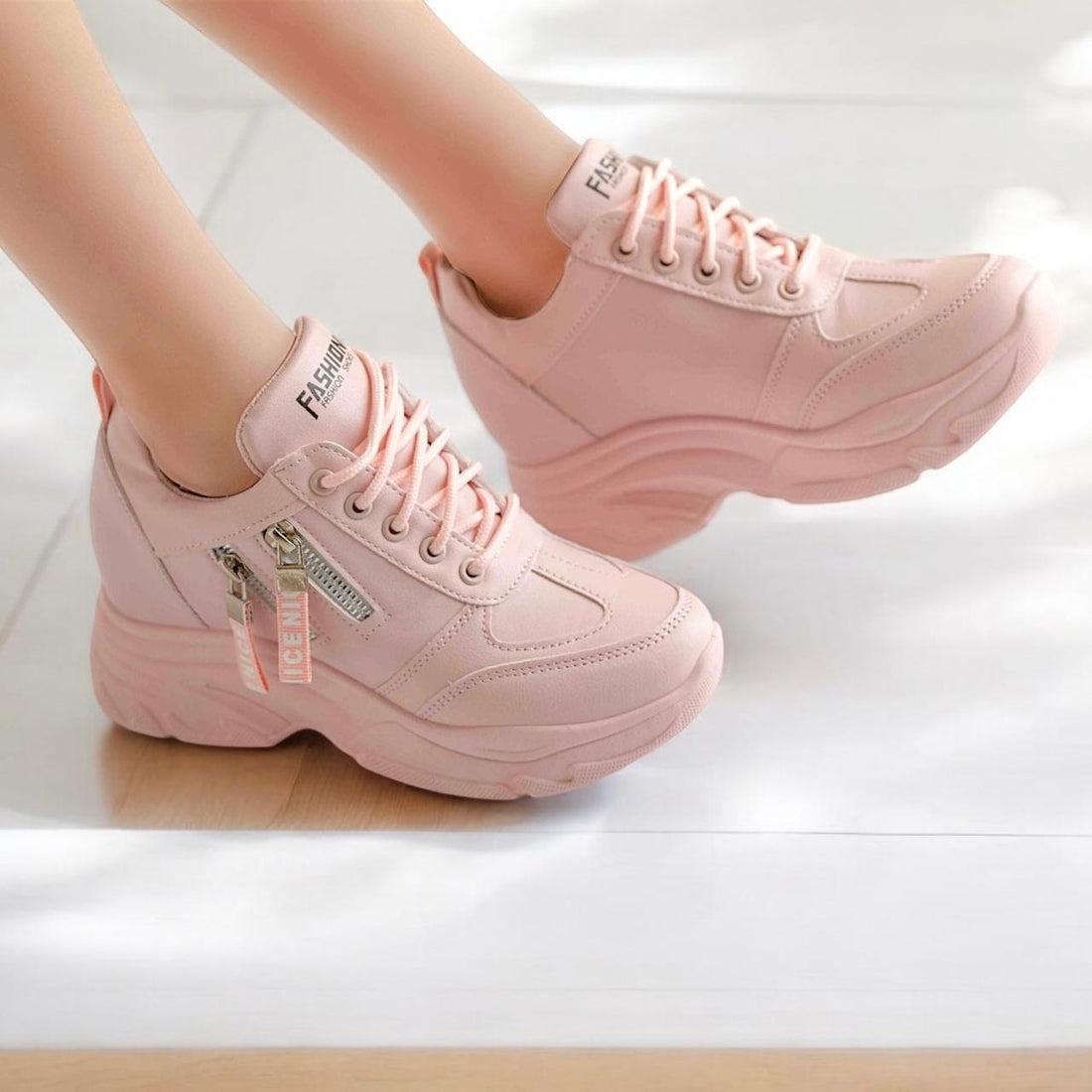 Women High Ankle Double Zip Shoes